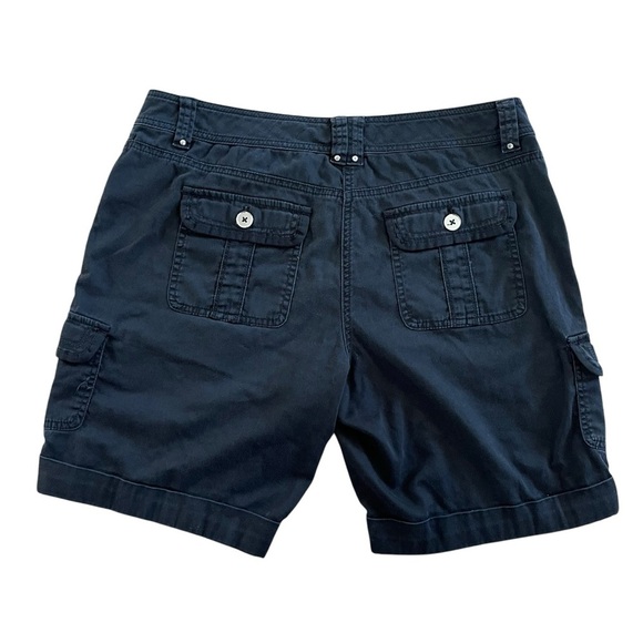 White House Black Market Black Bermuda Cargo Shorts women’s size 8 cotton blend - Picture 9 of 10